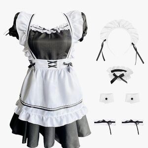 Pink and white French Maid cosplay costume, size XXL. Only worn once.